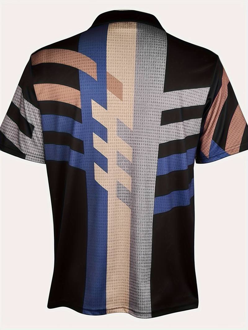 Casual shirt with 1/4 buttons in retro style