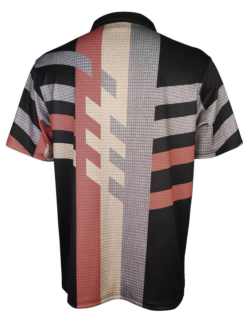 Casual shirt with 1/4 buttons in retro style