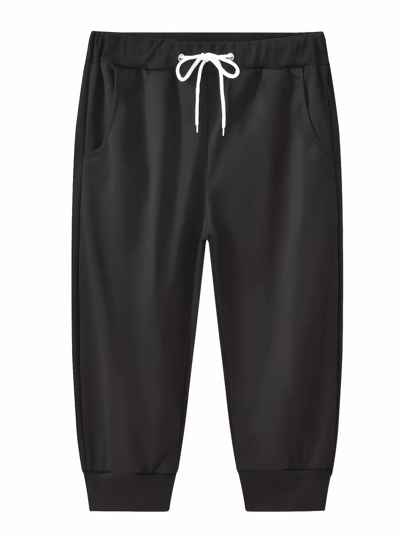 Casual shorts with drawstring for men