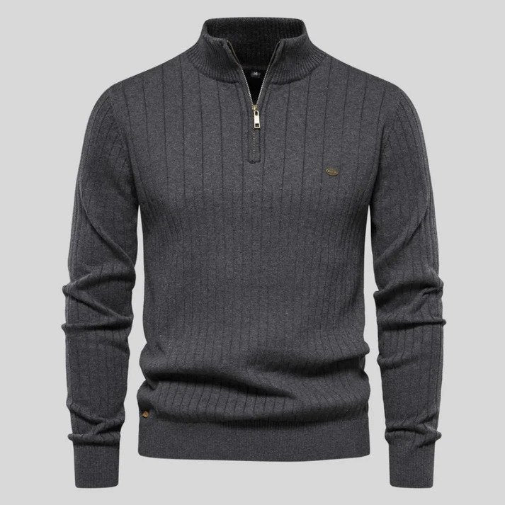 Men's sweat jacket with zipper