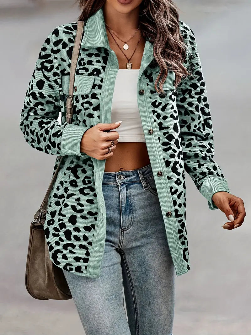 Jacket with leopard print