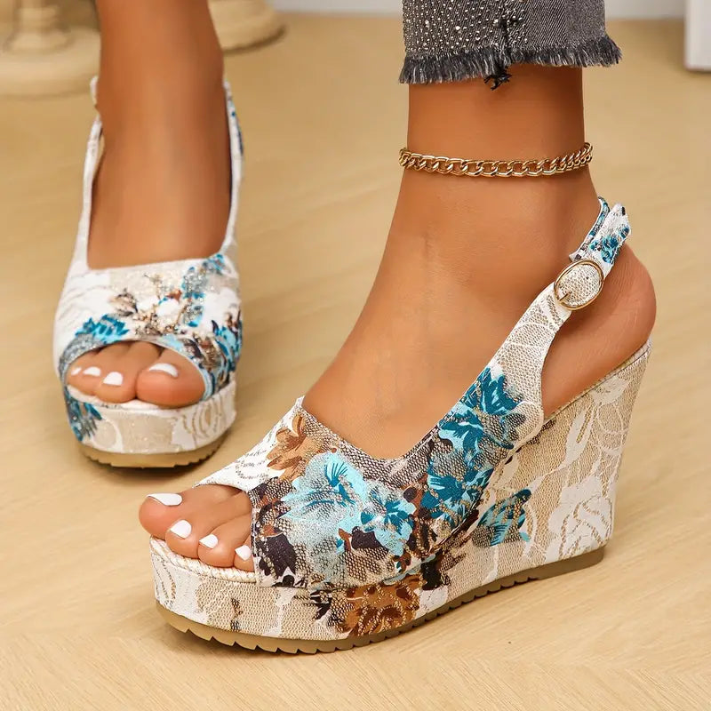 Gentle Vintage Floral Sandals for women