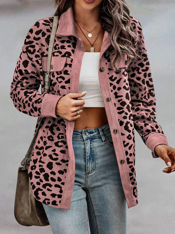 Jacket with leopard print