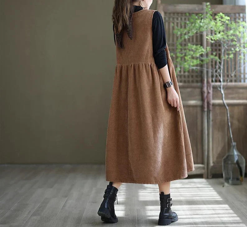 Retro cord dress