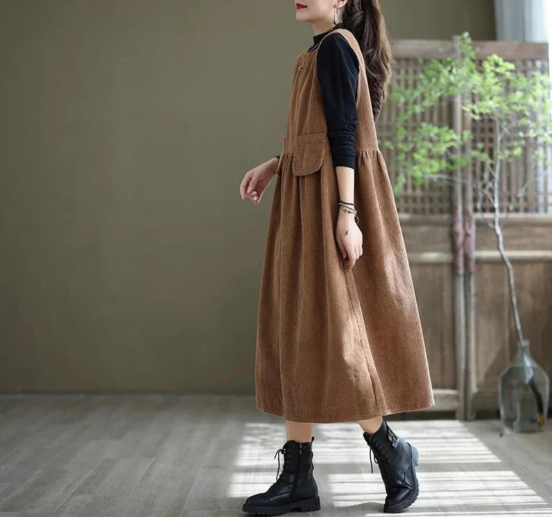 Retro cord dress