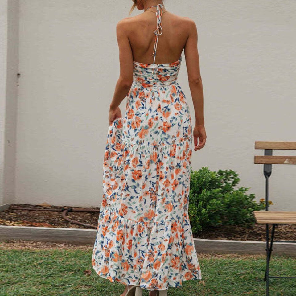 Floral maxi dress for women