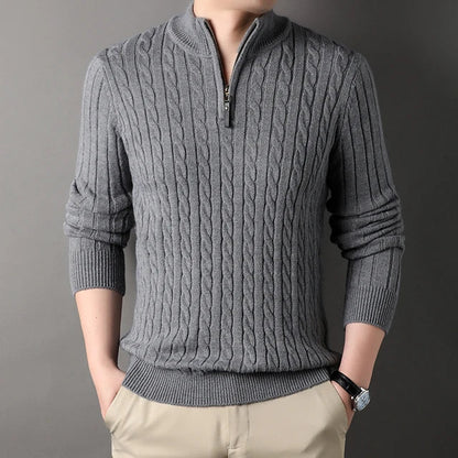 Men's turtleneck sweater chunky knit