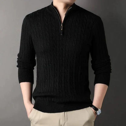 Men's turtleneck sweater chunky knit
