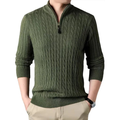 Men's turtleneck sweater chunky knit