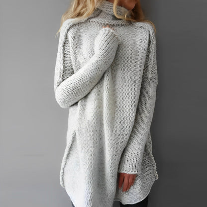 Long knitted sweater