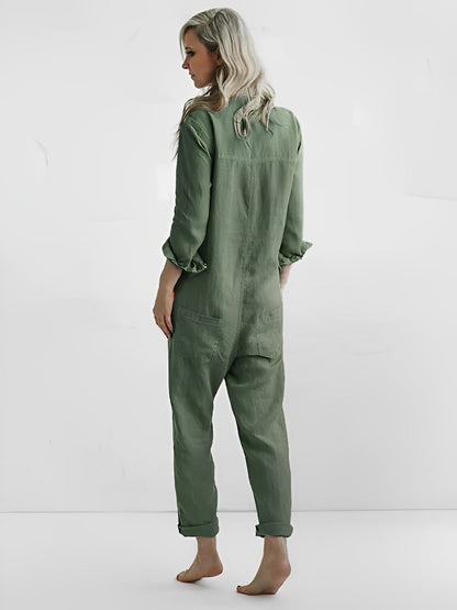 Green jumpsuit