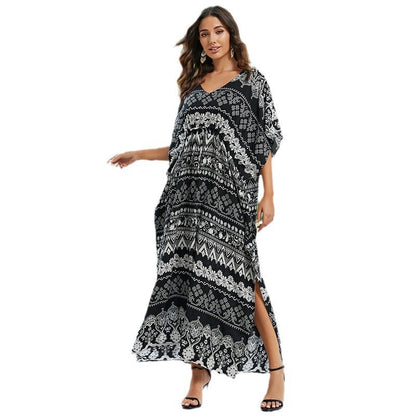 Pumping Belt Beach Cover-up Sun Protection Shirt Dress