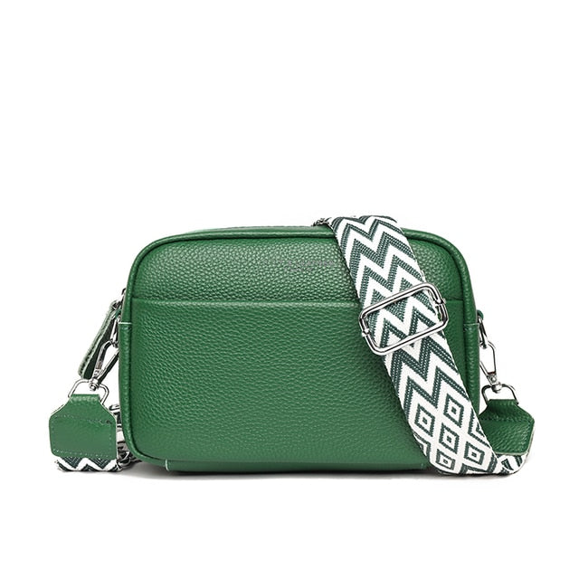 Leather shoulder bag for women