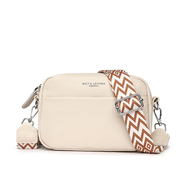 Leather shoulder bag for women