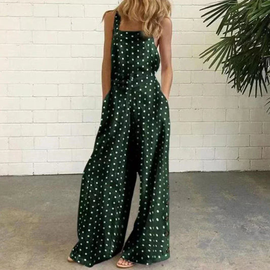 Dots print jumpsuits