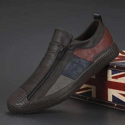 Sleek PU leather sneaker fashion