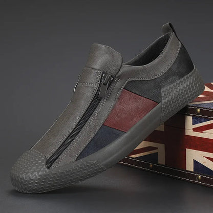 Sleek PU leather sneaker fashion