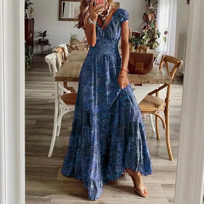 long bohemian-style dress