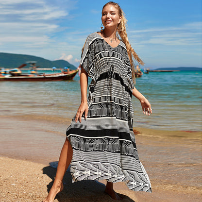 Pumping Belt Beach Cover-up Sun Protection Shirt Dress