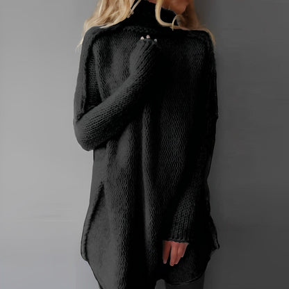 Long knitted sweater