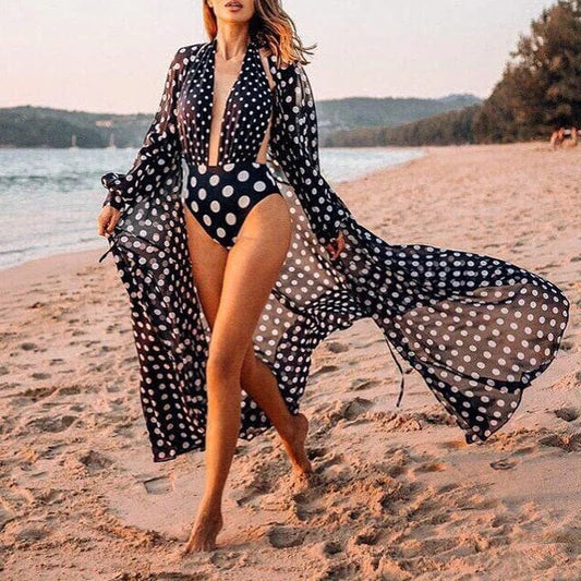 Dotted beach kimono