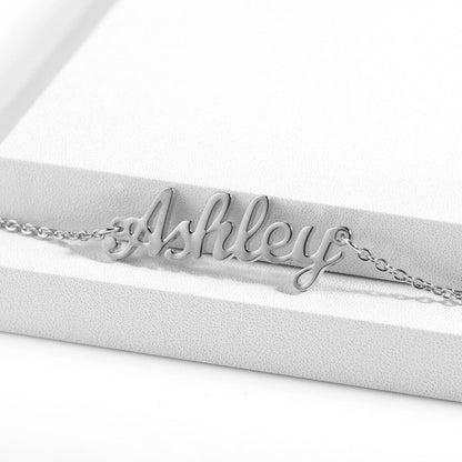 Gold personalized name anklet