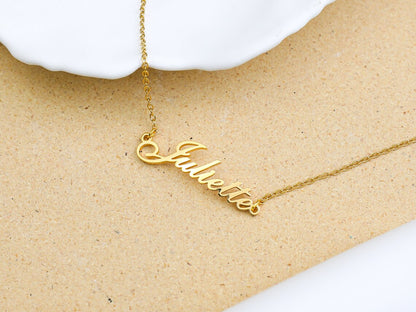 Gold personalized name anklet