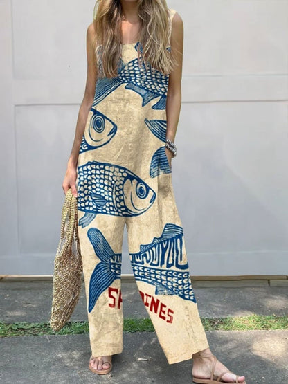Women's jumpsuit with wide leg