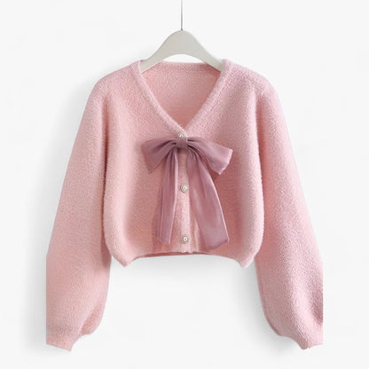 Sweet Pink Cardigan - Cozy layers with sophisticated accents