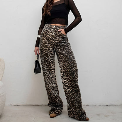 High-waisted cotton commuter pants