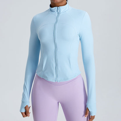 Tight-fitting long-sleeved yoga shirt