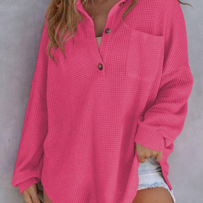 Casual waffle knit shirt