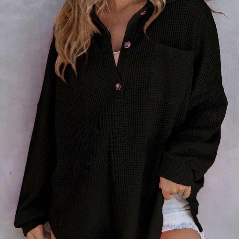 Casual waffle knit shirt